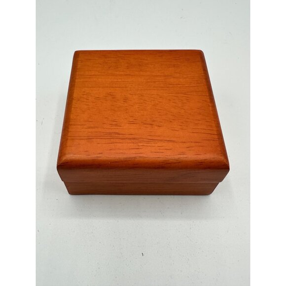 Argento Vivo Jewelry Box Wooden Exterior Velvet Lining 3" EMPTY - Picture 3 of 9